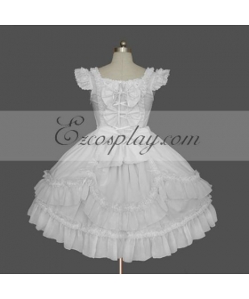 White Gothic Lolita Dress -LTFS0130