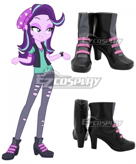 My Little Pony Equestria Girls Starlight Glimmer Black Purple Cosplay Shoes
