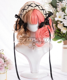 Japan Harajuku Lolita Series Peach Toffee Pink Cosplay Wig