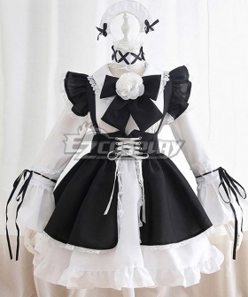 Black & White Maid Dress Cosplay Costume - EMDS002Y