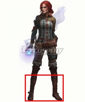 The Witcher 2 Triss Merigold Brown Shoes Cosplay Boots