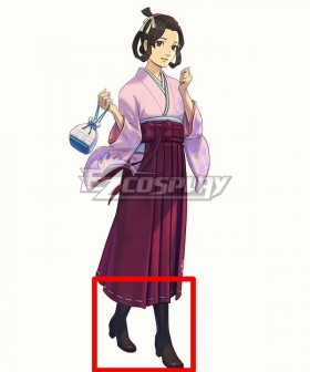 The Great Ace Attorney Chronicles The Faithful Judicial Assistant Susato Mikotoba Brown Shoes Cosplay Boots