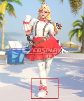 Overwatch OW Summer Games 2021 Sprinkles Mei Meiling Zhou White Cosplay Shoes