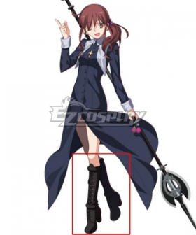 Melty Blood Noel Black Shoes Cosplay Boots