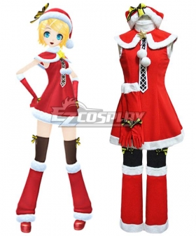 Vocaloid Kagamine Rin Christmas Cosplay Costume B Edition