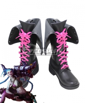 League Of Legends LOL Loose Cannon Jinx Cosplay Shoes C Edition