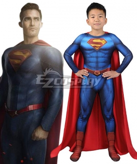 Kids DC Superman & Lois Superman Zentai Jumpsuit Cosplay Costume