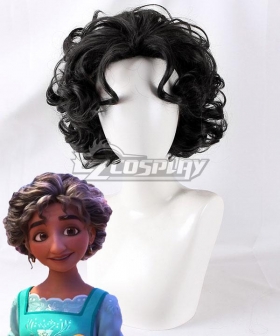 Disney Encanto Julieta Madrigal Black Cosplay Wig