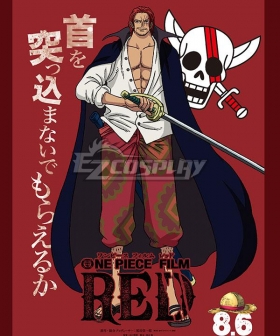 One Piece Film Red 2022 Movie Shanks Cosplay Costume