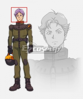 Mobile Suit Gundam: The Origin MSD Cucuruz Doan's Island Vasily Bosch Purple Cosplay Wig