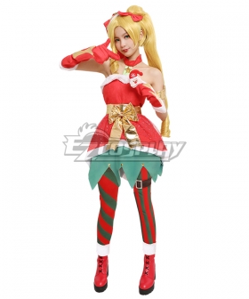 League of Legends LOL Ambitious Elf Jinx Christmas Cosplay Costume