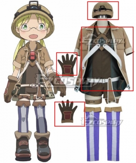 Made in Abyss Riko Cosplay Costume - Helmet Gloves And Jacket