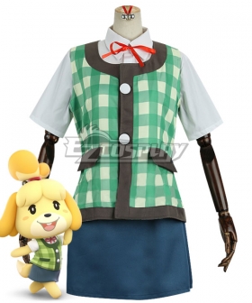 Animal Crossing: New Horizons Isabelle Green Cosplay Costume