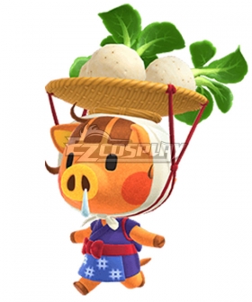 Animal Crossing: New Horizons White Turnip Seller Daisy Mae Pig Cosplay Costume 