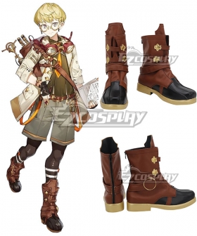 Atelier Ryza 2: Lost Legends and the Secret Fairy Tao Mongarten Brown Shoes Cosplay Boots