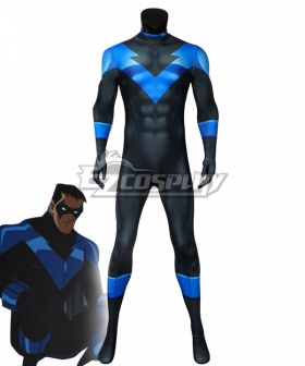 DC Batman: Under the Red Hood Nightwing Richard Grayson Zentai Jumpsuit Cosplay Costume