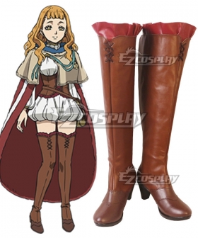 Black Clover Mimosa Vermilion Brown Shoes Cosplay Boots