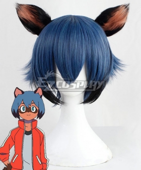 BNA Brand New Animal Michiru Kagemori Blue Black Cosplay Wig