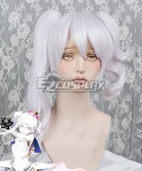 Caligula μ Mu Virtual Singer White Purple Cosplay Wig