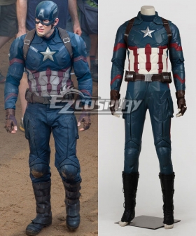 Marvel Captain America Civil War Captain America Steve Rogers Cosplay Costume Deluxe Version