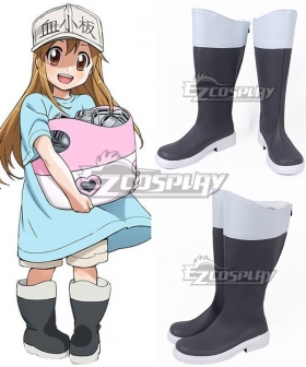 Cells At Work Platelet Black White Shoes Cosplay Boots