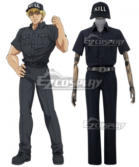 Cells At Work Killer T Cell Cosplay Costume-Black
