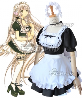 Chobits Chii Eruda Black Maid Dress Cosplay Costume
