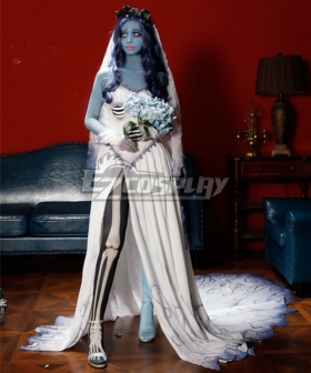 Tim Burton's Corpse Bride Corpse Bride Wedding Dress 1:1 Halloween Carnival Suit Cosplay Costume