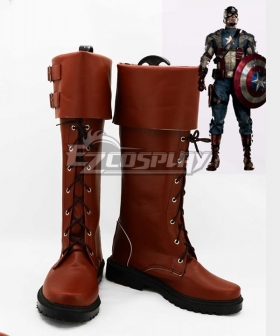 Marvel Captain America The Winter Soldier Paratroopers Brown Shoes Cosplay Boots