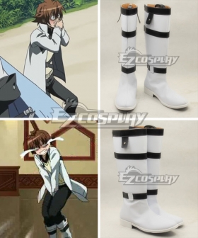 Akame ga Kill Tatsumi White Shoes osplay Boots
