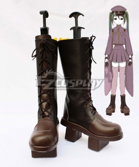 Vocaloid Thousand Cherry Tree Hatsune Miku Brown Shoes Cosplay Boots