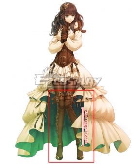 Code Realize Guardian of Rebirth Cardia Beckford Brown Shoes Cosplay Boots