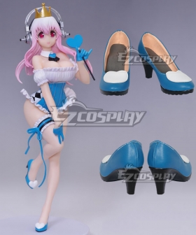 Super Sonico Queen of Blue Cosplay Shoes