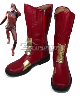 DC Comics The Flash Barry Allen Red Shoes Cosplay Boots - B Edition
