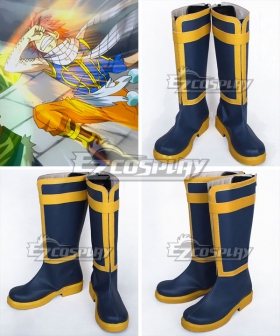 Fairy Tail Dragon Slayers Natsu Dragneel Natsu DoraguniruTeam Natsu New Blue Shoes Cosplay Boots