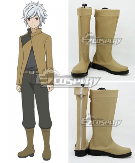 DanMachi Is It Wrong to Try to Pick Up Girls in a Dungeon? Bell Cranel Brown Shoes Cosplay Boots - A Edition
