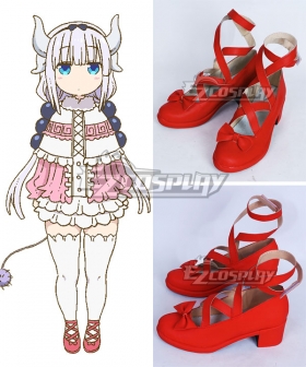 Miss Kobayashi's Dragon Maid Kanna Kamui Red Cosplay Shoes