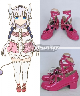 Miss Kobayashi's Dragon Maid Kanna Kamui Pink Cosplay Shoes - A Edition