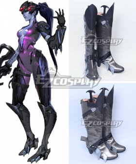 Overwatch OW Widowmaker Amelie Lacroix Black Shoes Cosplay Boots