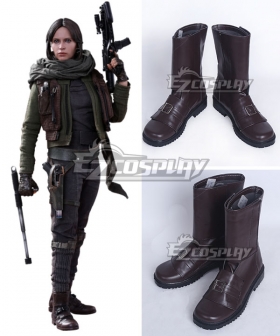 Rogue One: A Star Wars Story Jyn Erso Brown Shoes Cosplay Boots