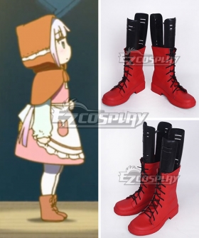  Miss Kobayashi's Dragon Maid Kanna Kamui The Little Match Girl Red Shoes Cosplay Boots