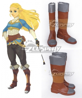 The Legend of Zelda: Breath of the Wild Princess Zelda Brown Shoes Cosplay Boots
