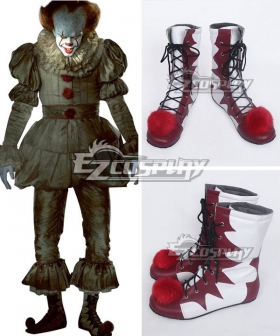It 2017 Movie Pennywise Halloween White Shoes Cosplay Boots