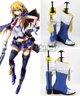 BlazBlue Alter Memory Noel Vermillion Blue Shoes Cosplay Boots