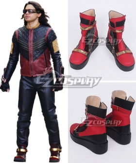 DC The Flash Vibe Cisco Ramon Red Cosplay Shoes