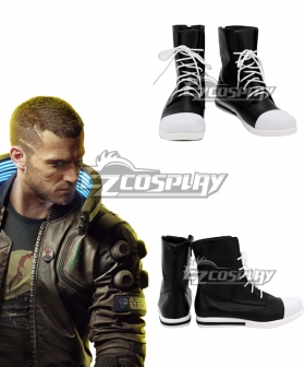Cyberpunk 2077 V Male Black Cosplay Shoes