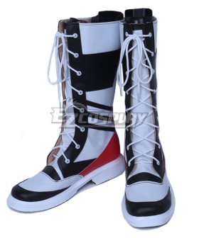 DC Comics New Batman Suicide Squad Harley Quinn Male Black White Shoes Cosplay Boots