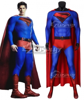 DC Crisis on Infinite Earths Superman Kal-El Zentai Jumpsuit Cosplay Costume