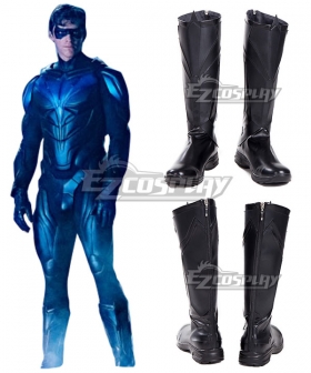 DC Titans season 2 Nightwing Black Shoes Cosplay Boots