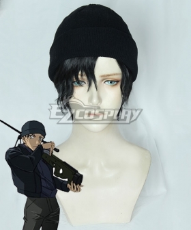 Detective Conan Shuichi Akai Black Cosplay Wig - No Hat